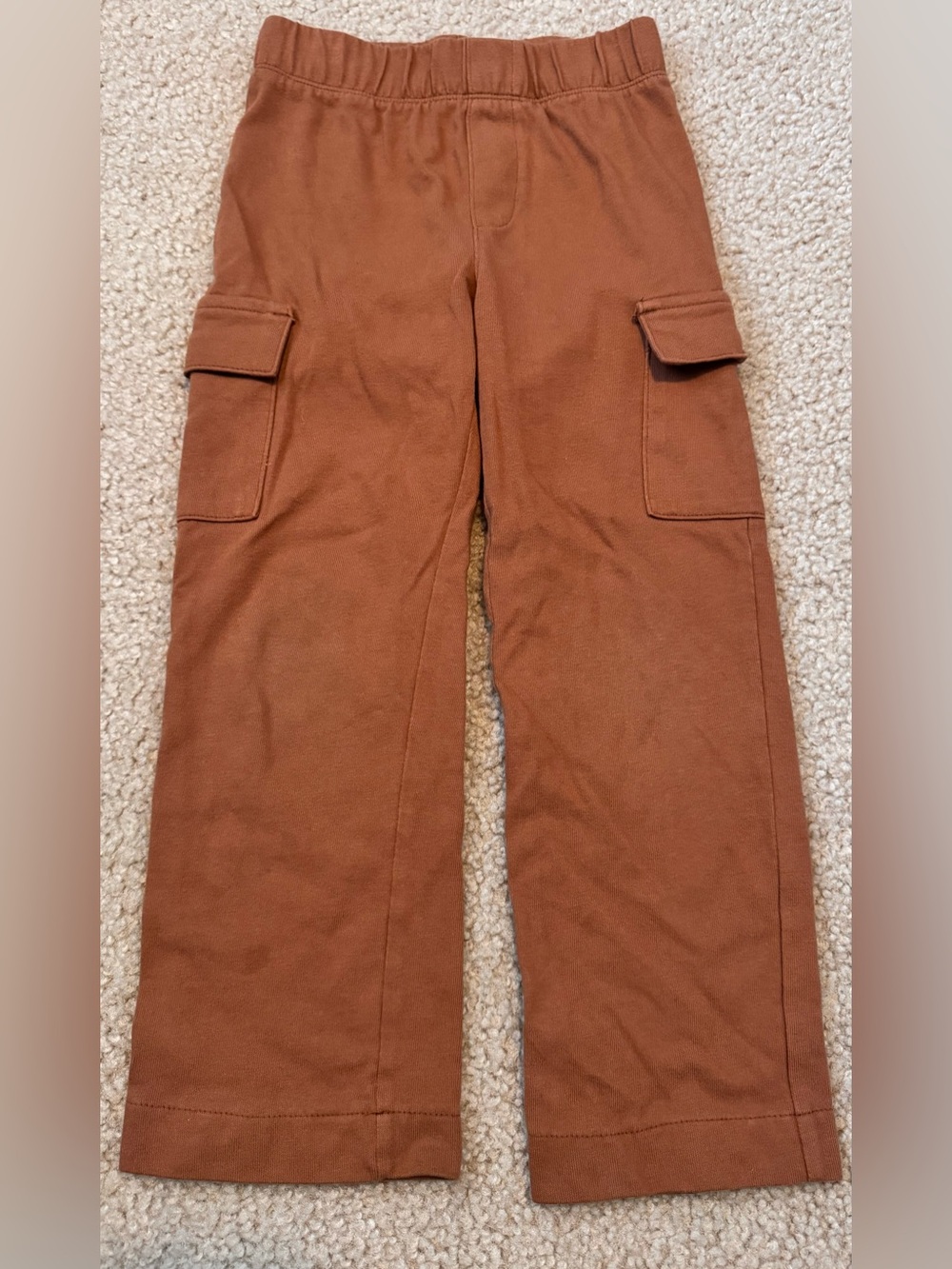 Kids Cargo Sweatpants in Rust Brown
